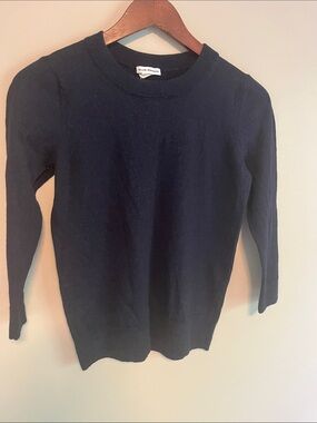 Club Monaco Dark Navy Long Sleeve Crewneck Sweater 100% wool
